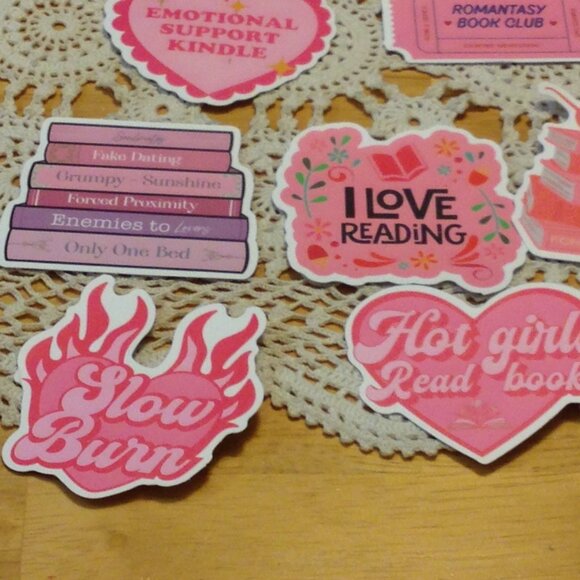 Romance Book Lover's Stickers - for computer, book cover, scrapbooking, crafts - Picture 5 of 8